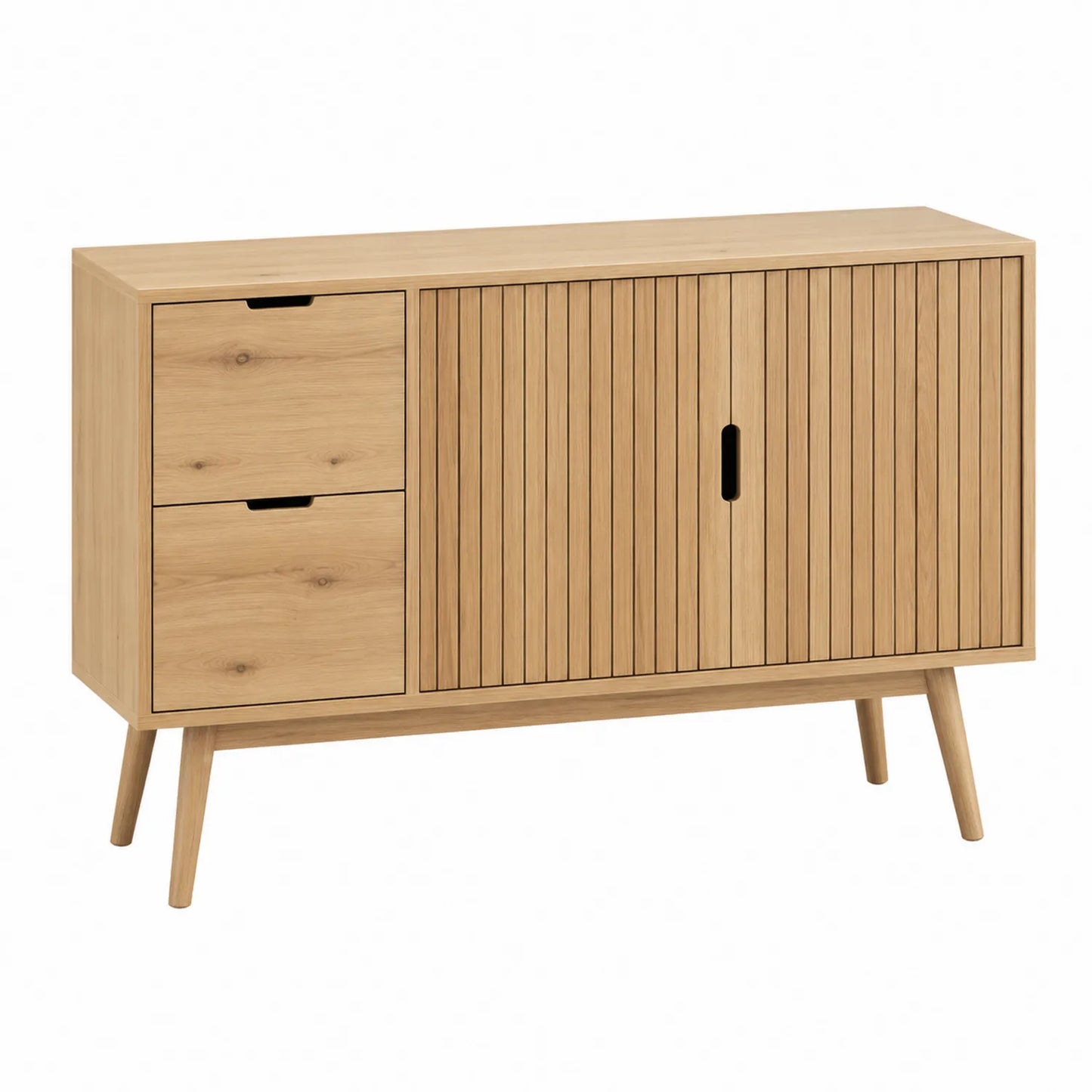 Aparador de Madera de Roble con Cajones y Puertas